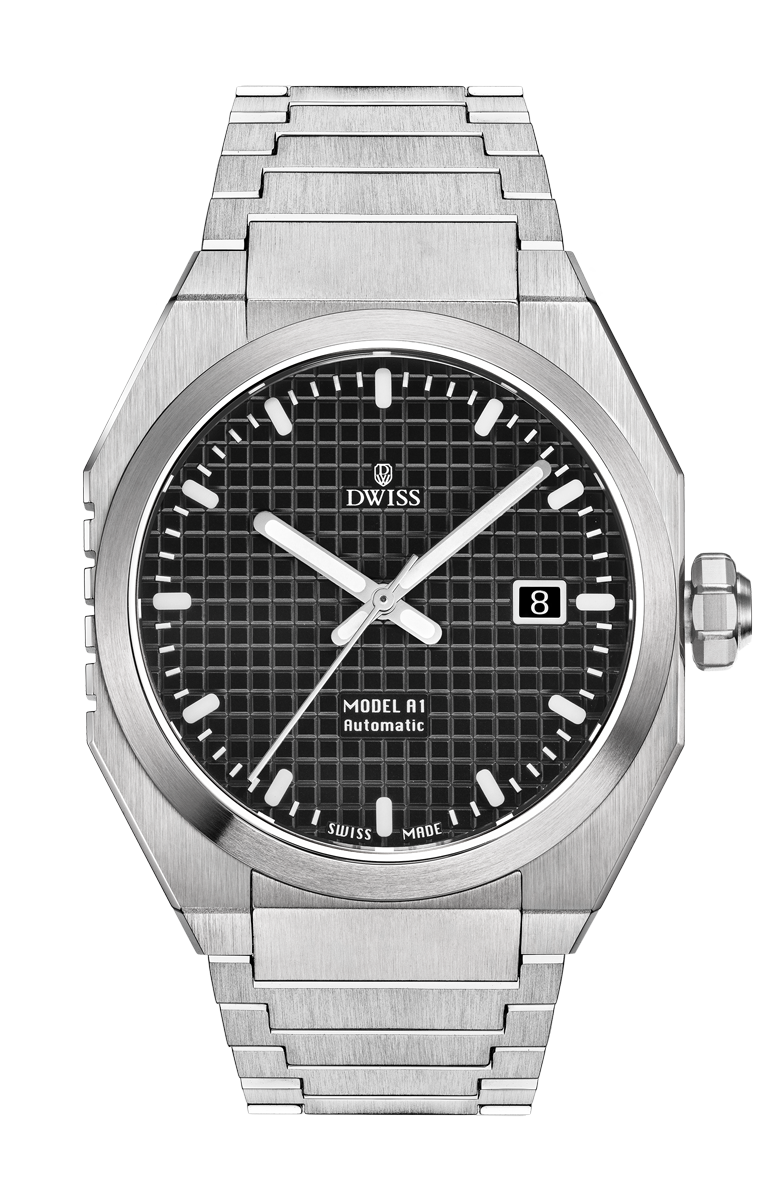 DWISS A1 Black: Automatic Swiss Made watch with 68 hours power