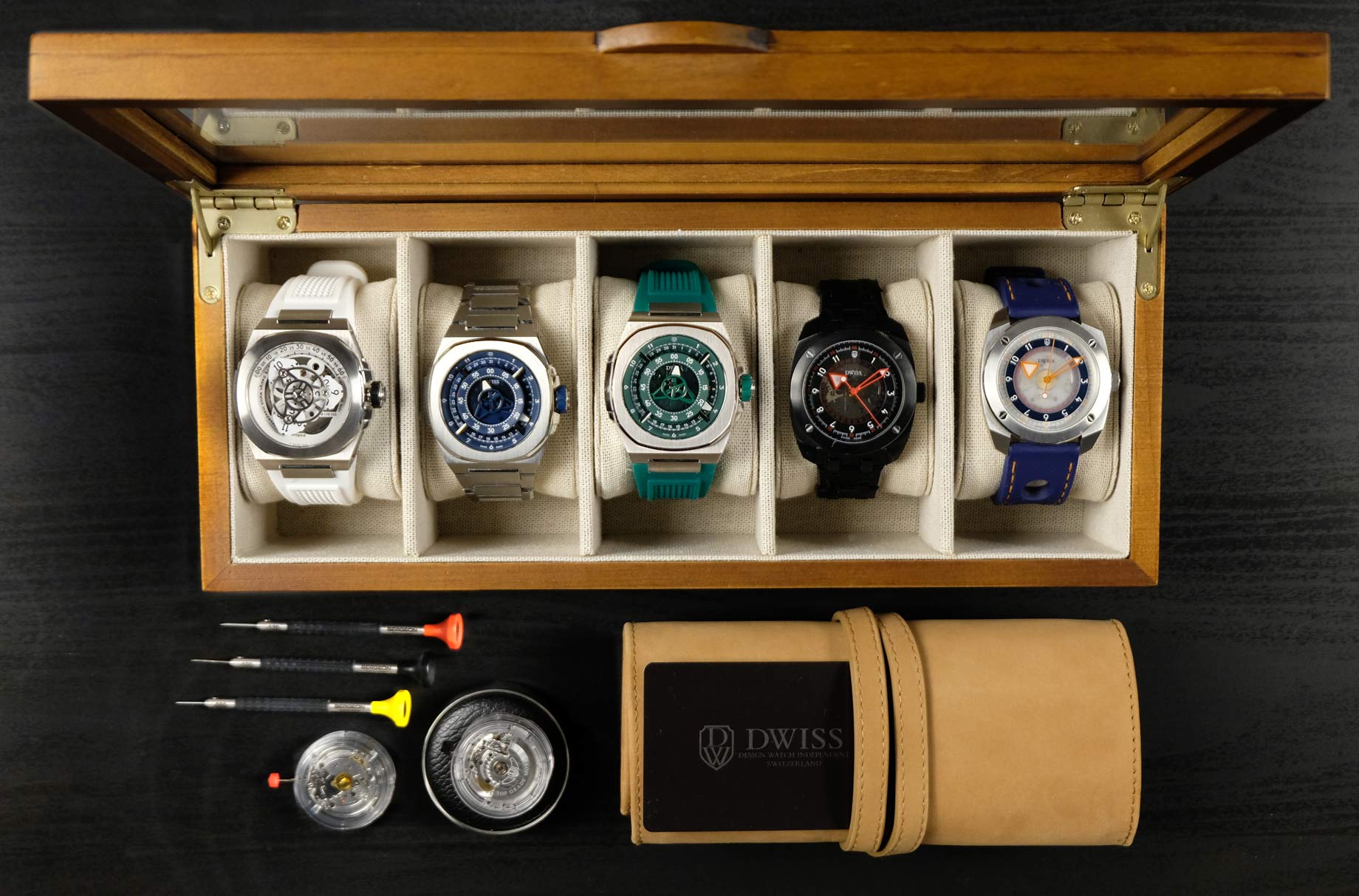 luxury swiss watches online by the design awarded microbrand DWISS, innovative watches since 2011