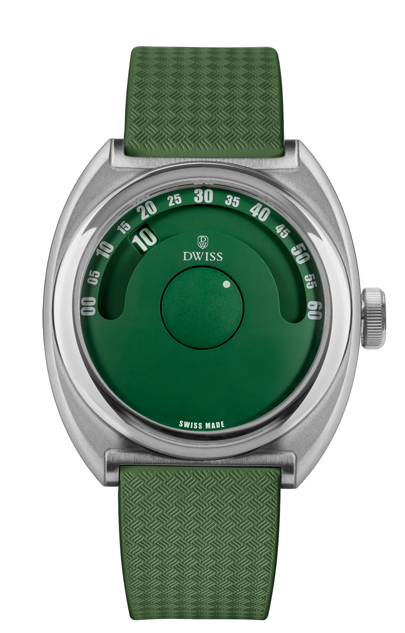 DWISS S1 Green Wandering Hours Automatic Swiss Made Watch