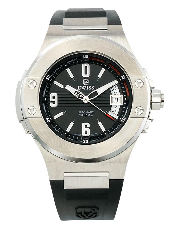 DWISS M1 Silver - Limited Edition, Design Awarded Luxury Swiss Made Watches With Innovative Time Reading Systems