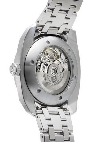 R2-SL-bracelet with DWISS floating hours display, swiss made watch using Peseux P224 automatic movement