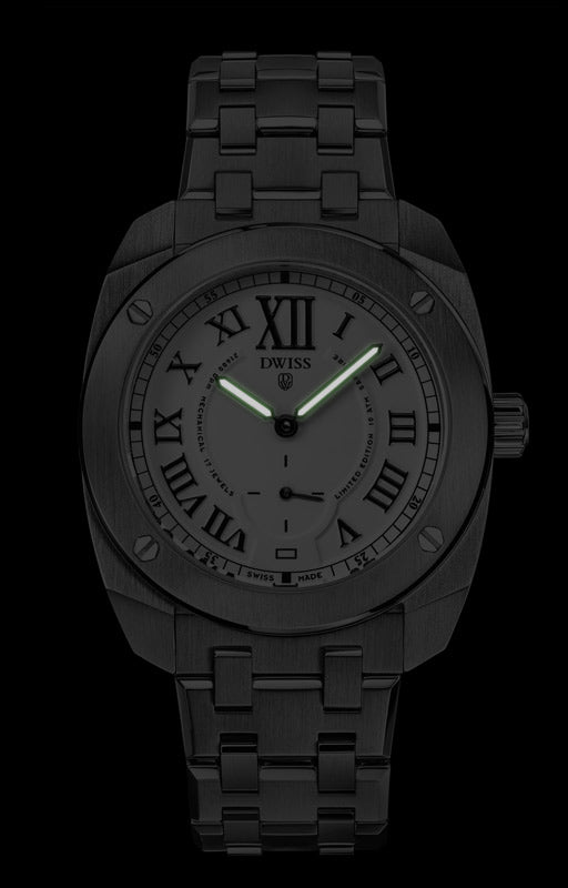 RC1-SW-Mechanical w/ bracelet with DWISS hand wound mechanical swiss made watch using Peseux 7001