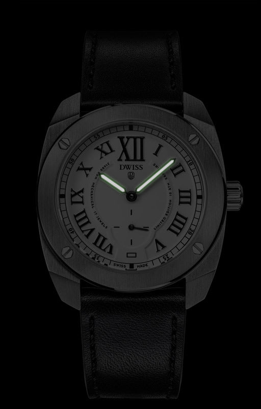 RC1-SW-Mechanical w/ Strap with DWISS hand wound mechanical swiss made watch using Peseux 7001