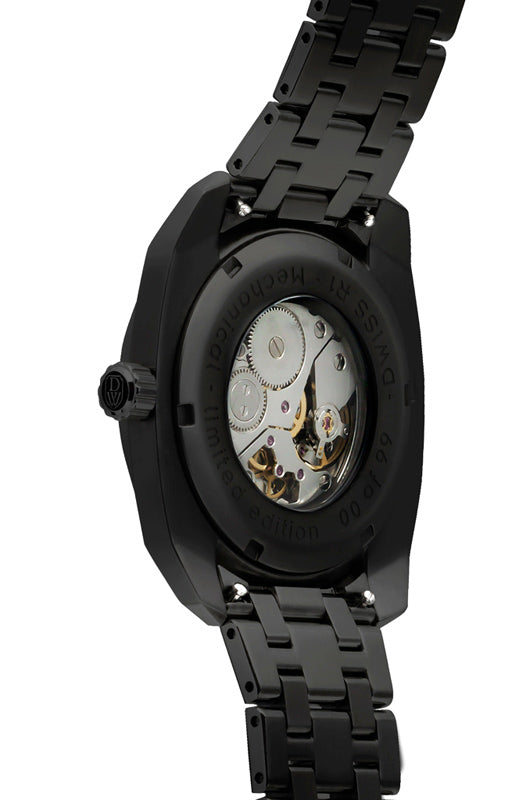 RC1-BW-Mechanical w/ bracelet with DWISS hand wound mechanical swiss made watch using Peseux 7001