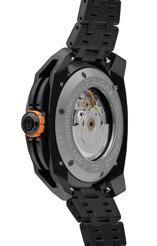 RS1-BO-Automatic w/ bracelet- design awarded automatic swiss made watch with DWISS signature time display