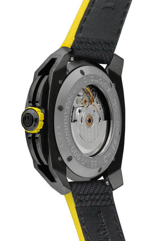 RS1-BY-Automatic w/ Strap- design awarded automatic swiss made watch with DWISS signature time display