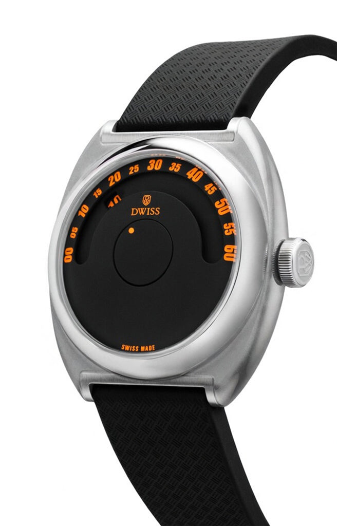 DWISS S1 Black Wandering Hours Automatic Swiss Made Watch