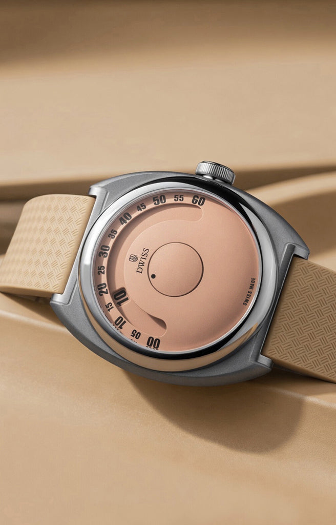 DWISS S1 Wandering Hours salmon dial Swiss Made automatic limited edition