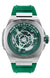M3W-green-rubber- wandering hours swiss made watch with sellita sw-200 automatic movement from the microbrand DWISS