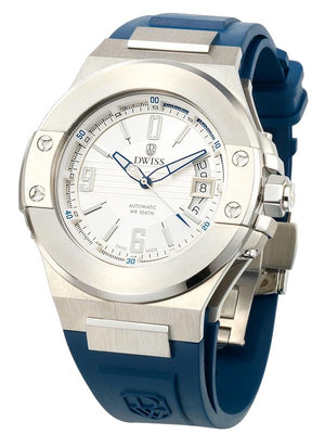 DWISS M1 Blue - Limited Edition, Design Awarded Luxury Swiss Made Watches With Innovative Time Reading Systems