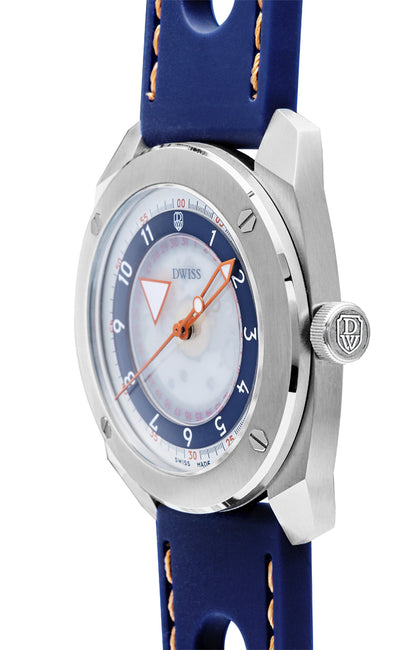 R2-SL-rubber with DWISS floating hours display, swiss made watch using Peseux P224 automatic movement