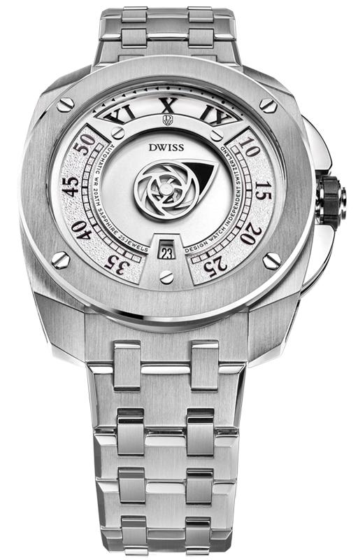 RC1-SW-Automatic w/ bracelet- design awarded automatic swiss made watch with DWISS mysterious time display