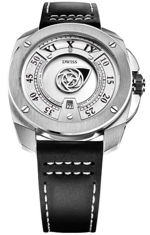 RC1-SW-Automatic w/ Strap- design awarded automatic swiss made watch with DWISS mysterious time display