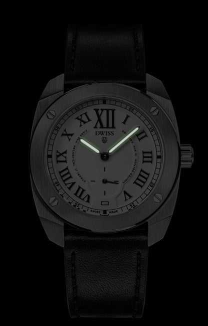 RC1-SW-Mechanical w/ Strap with DWISS hand wound mechanical swiss made watch using Peseux 7001