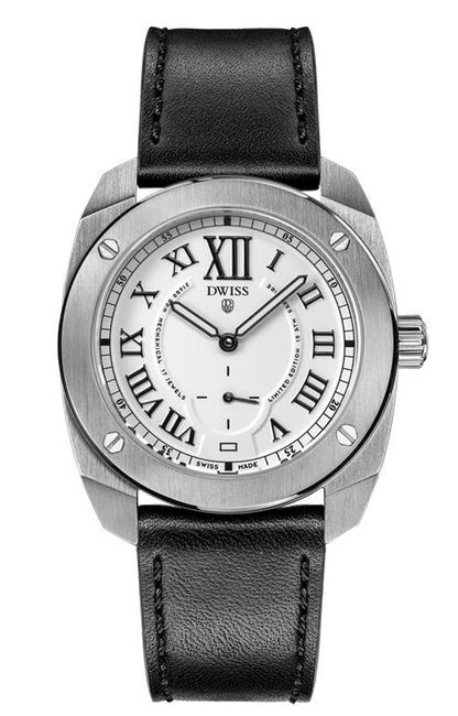 RC1-SW-Mechanical w/ Strap with DWISS hand wound mechanical swiss made watch using Peseux 7001