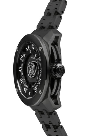 RC1-BB-Automatic w/ Bracelet- design awarded automatic swiss made watch with DWISS mysterious time display