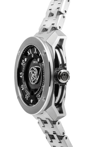 RC1-SB-Automatic w/ Bracelet- design awarded automatic swiss made watch with DWISS mysterious time display