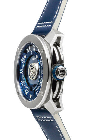 RC1-SL-Automatic w/ Strap- design awarded automatic swiss made watch with DWISS mysterious time display