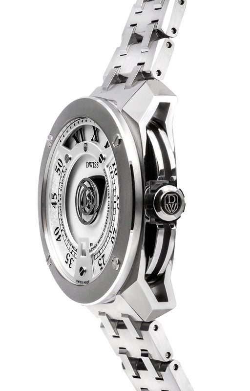 RC1-SW-Automatic w/ bracelet- design awarded automatic swiss made watch with DWISS mysterious time display