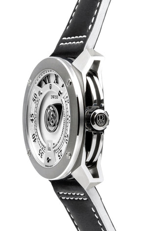 RC1-SW-Automatic w/ Strap- design awarded automatic swiss made watch with DWISS mysterious time display