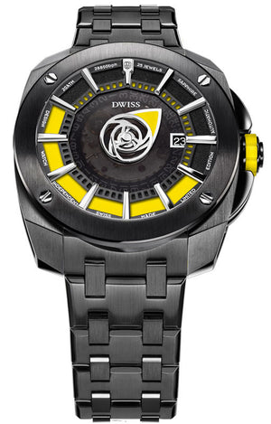 RS1-BY-Automatic w/ bracelet- design awarded automatic swiss made watch with DWISS signature time display