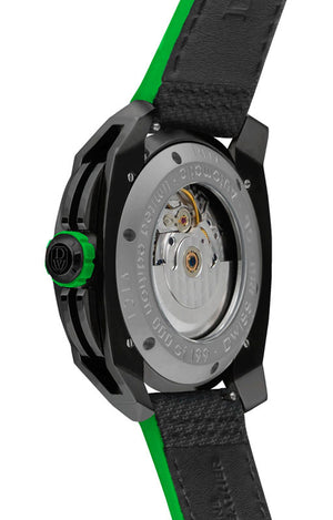 RS1-BG-Automatic w/ Strap- design awarded automatic swiss made watch with DWISS signature time display