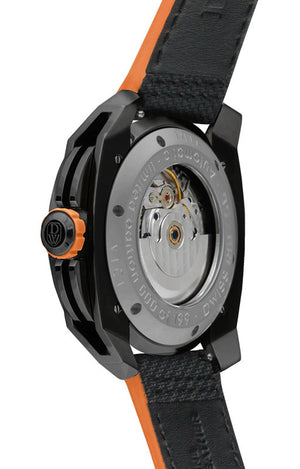 RS1-BO-Automatic w/ Strap- design awarded automatic swiss made watch with DWISS signature time display