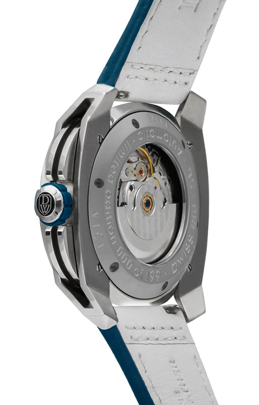 RS1-SL-Automatic w/ Strap- design awarded automatic swiss made watch with DWISS signature time display