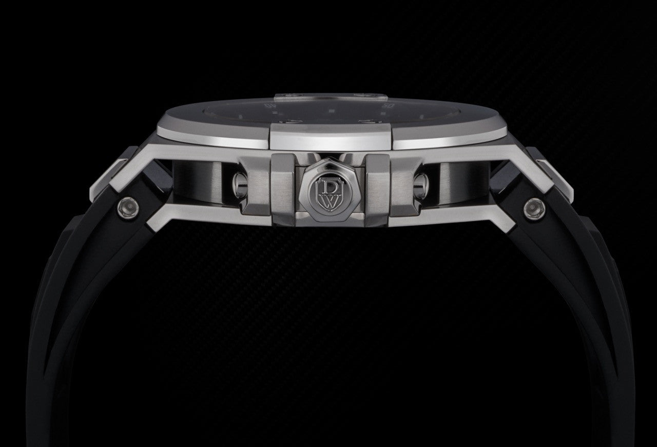  DWISS M1 Silver Limited Edition and design awarded Luxury Swiss Made Watches With Innovative Time Reading Systems 